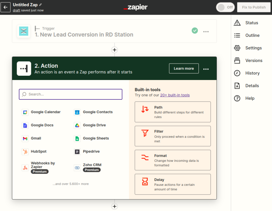 How to create a new integration using Zapier