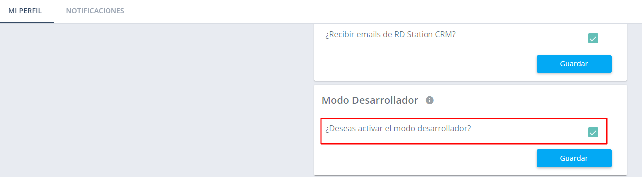 Activar el modo de Desarrollador