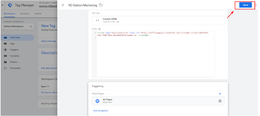 Installing the Tracking Code with Google Tag Manager