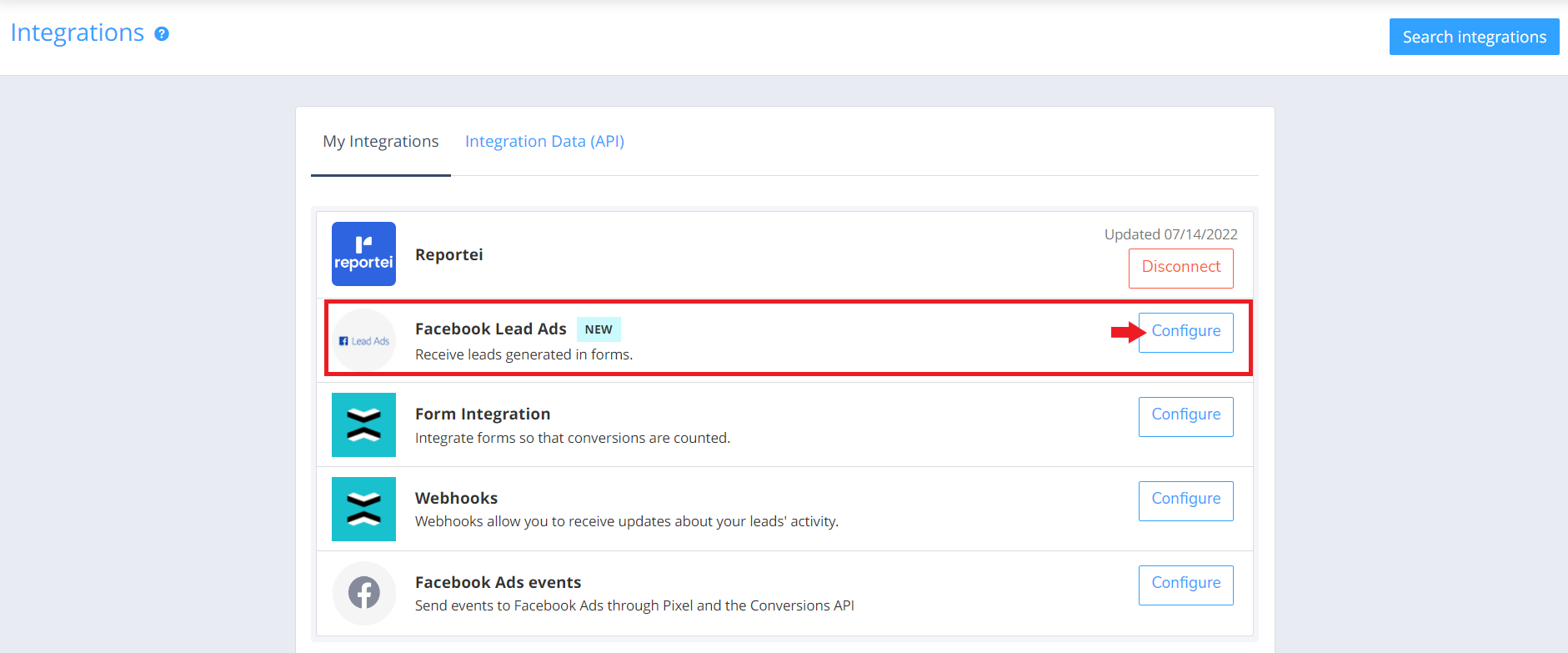 Facebook Lead Ad Forms Integration