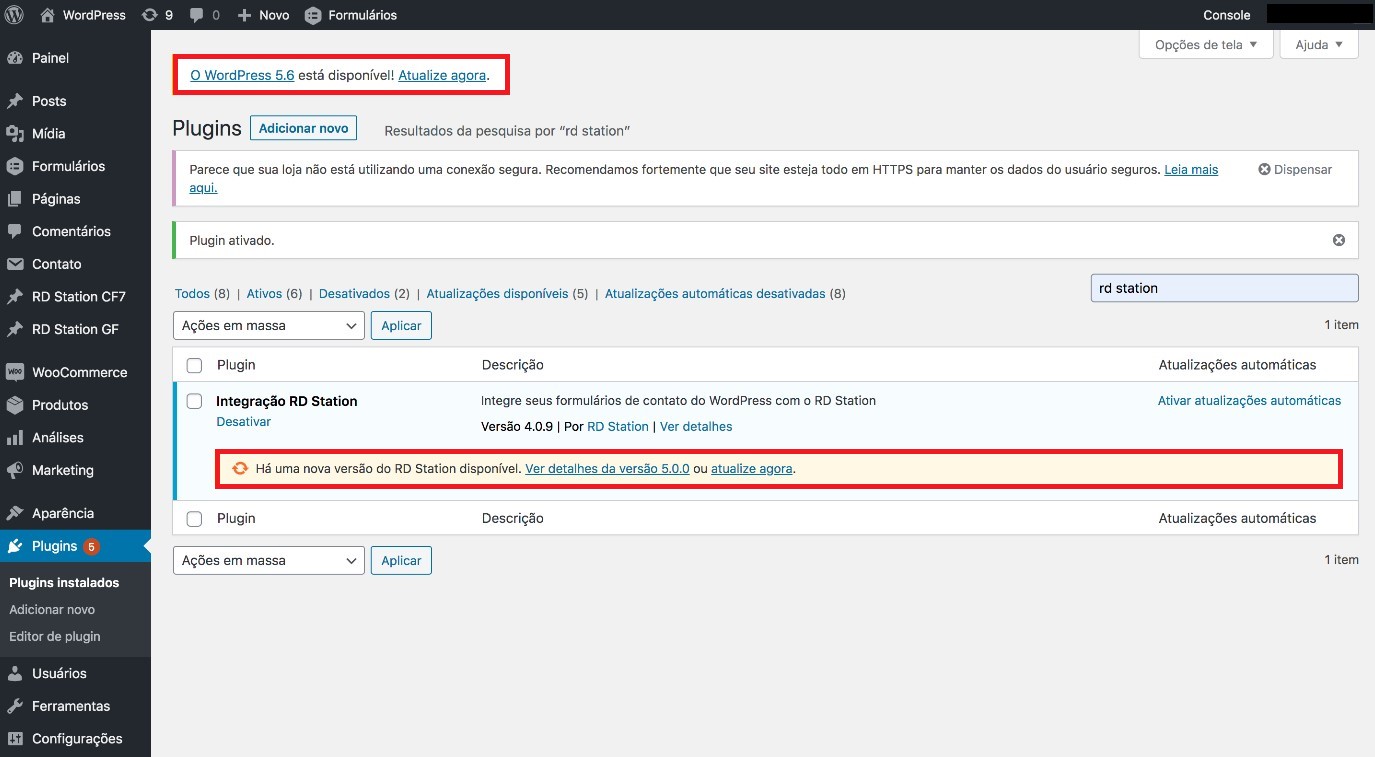 Atualizar o plugin do Wordpress para a API 2.0
