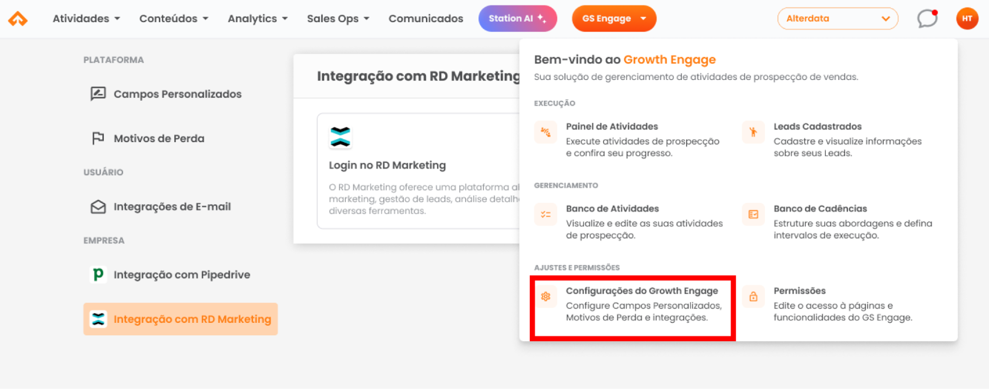 Como integrar o GS Engage da Growth Machine ao RD Station Marketing