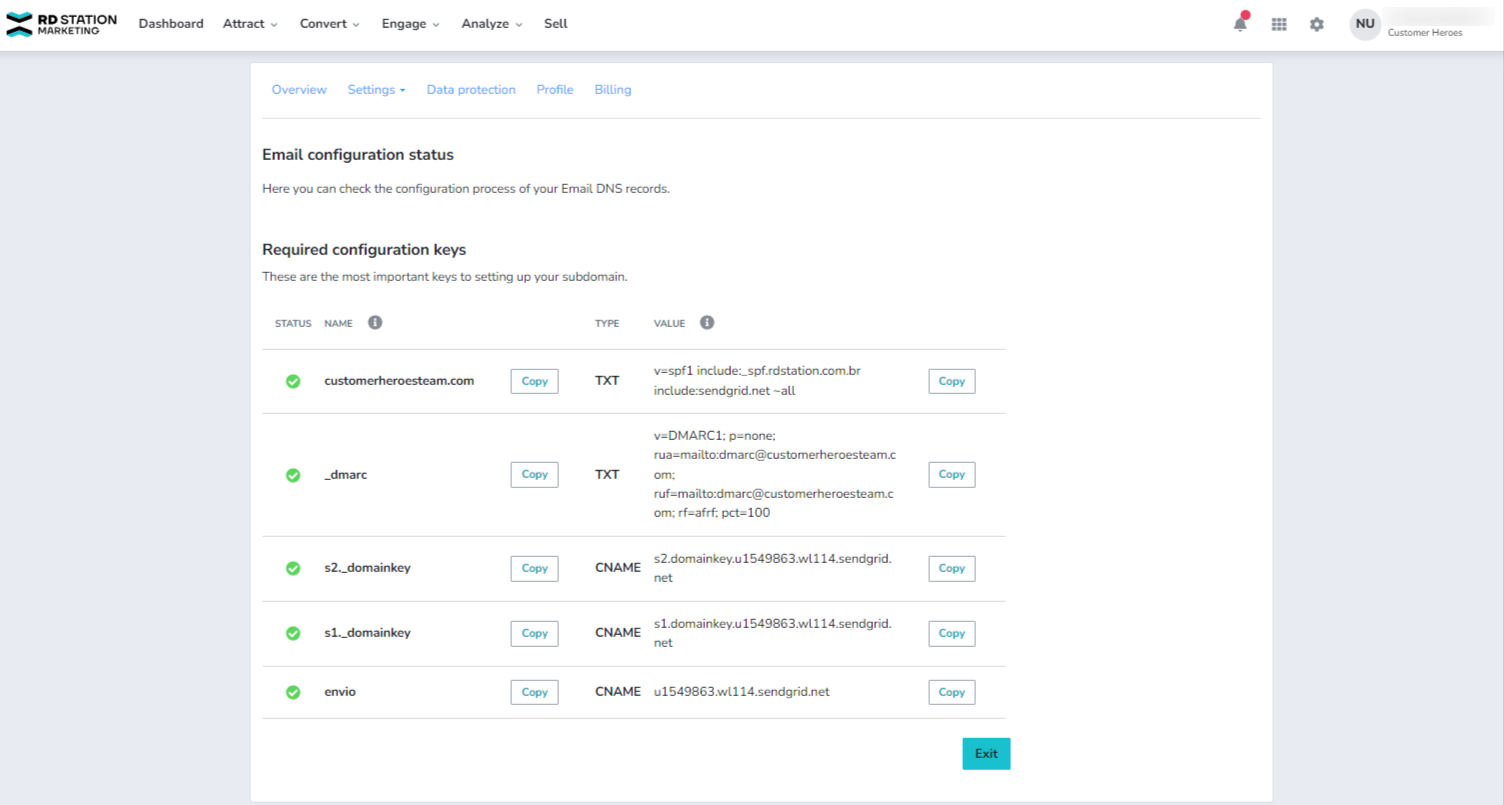 Domain authentication and Email subdomain setup