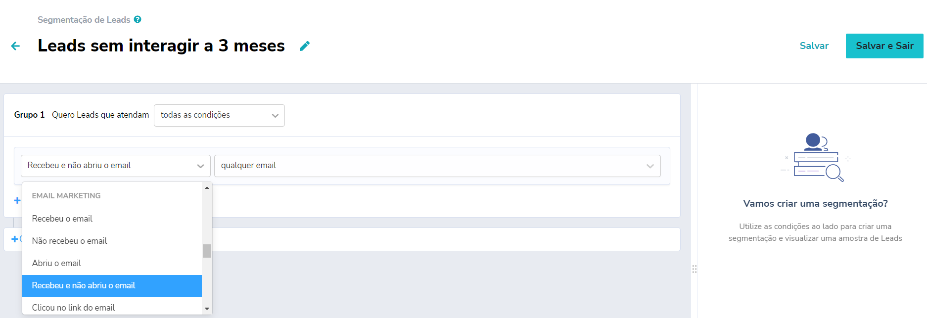 Segmentação e nutrição de leads via email marketing