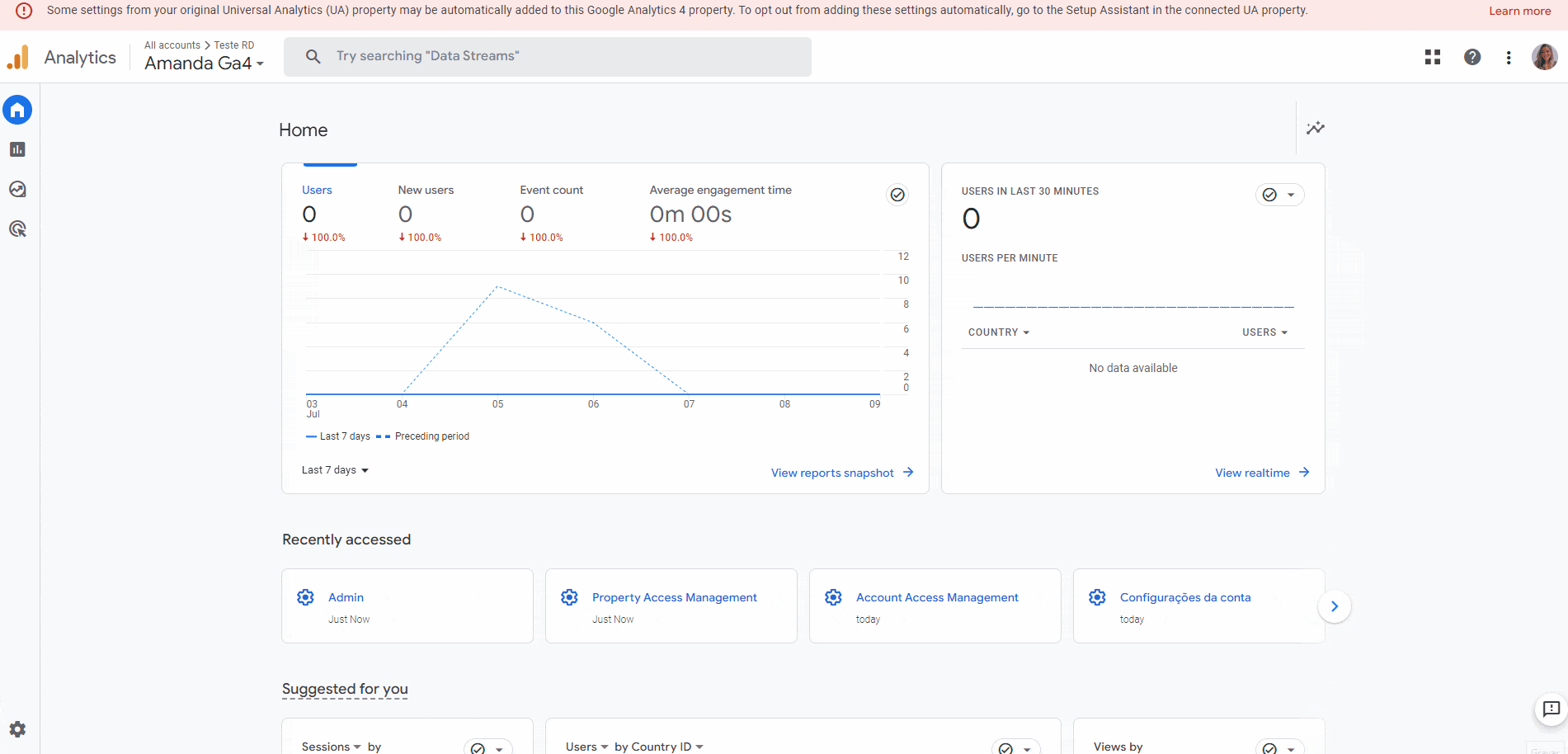 Migration from Google Universal Analytics to Google Analytics 4 (GA4)