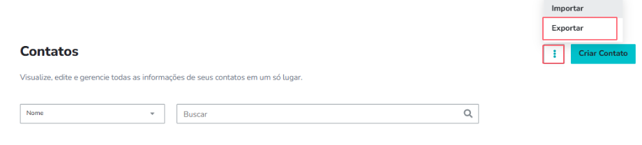 Exportar contatos no RD Station Conversas